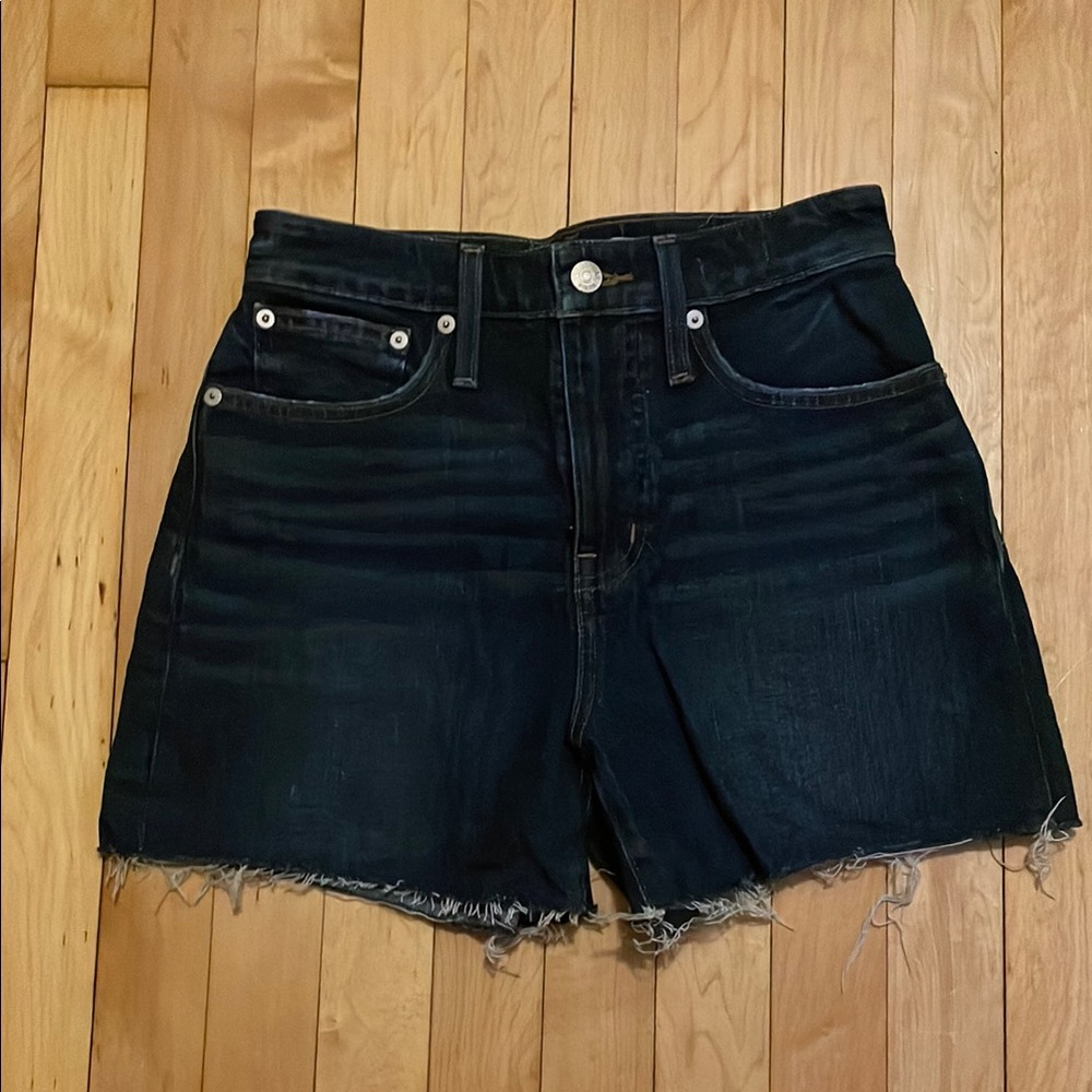 Madewell Blue Jean Shorts High-Waisted Cut-Off